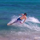 Surfer am Strand von Miami Beach - edit