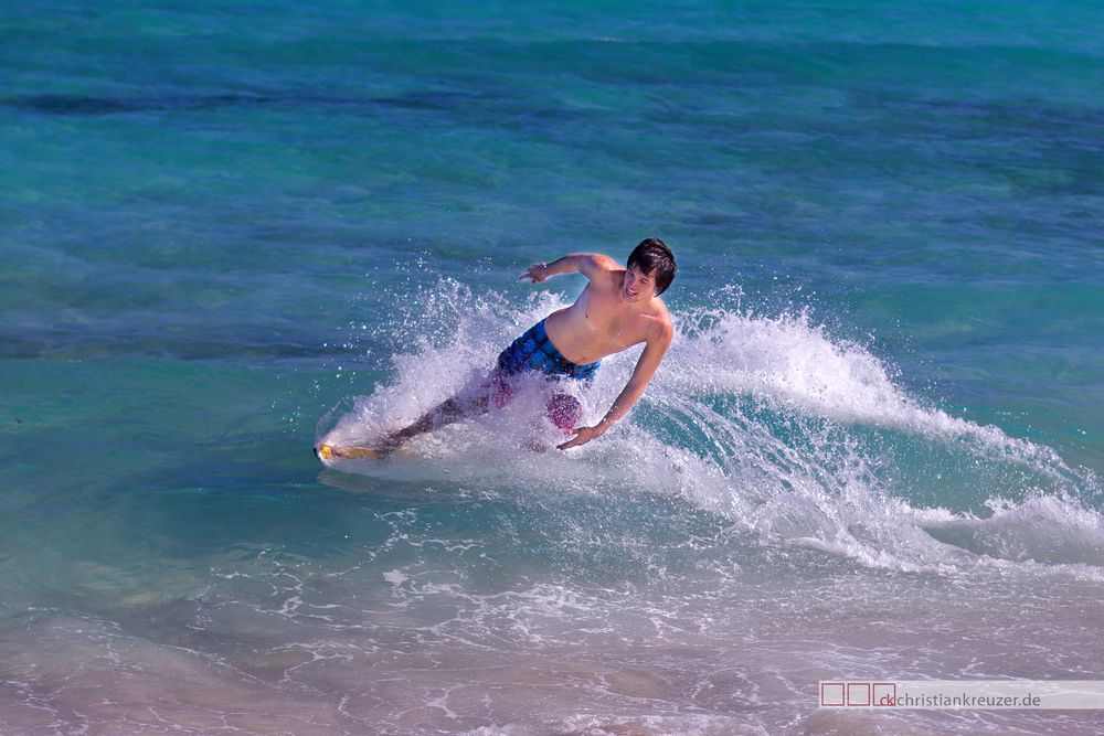 Surfer am Strand von Miami Beach - edit