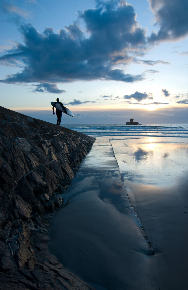 Surfer at La Braye