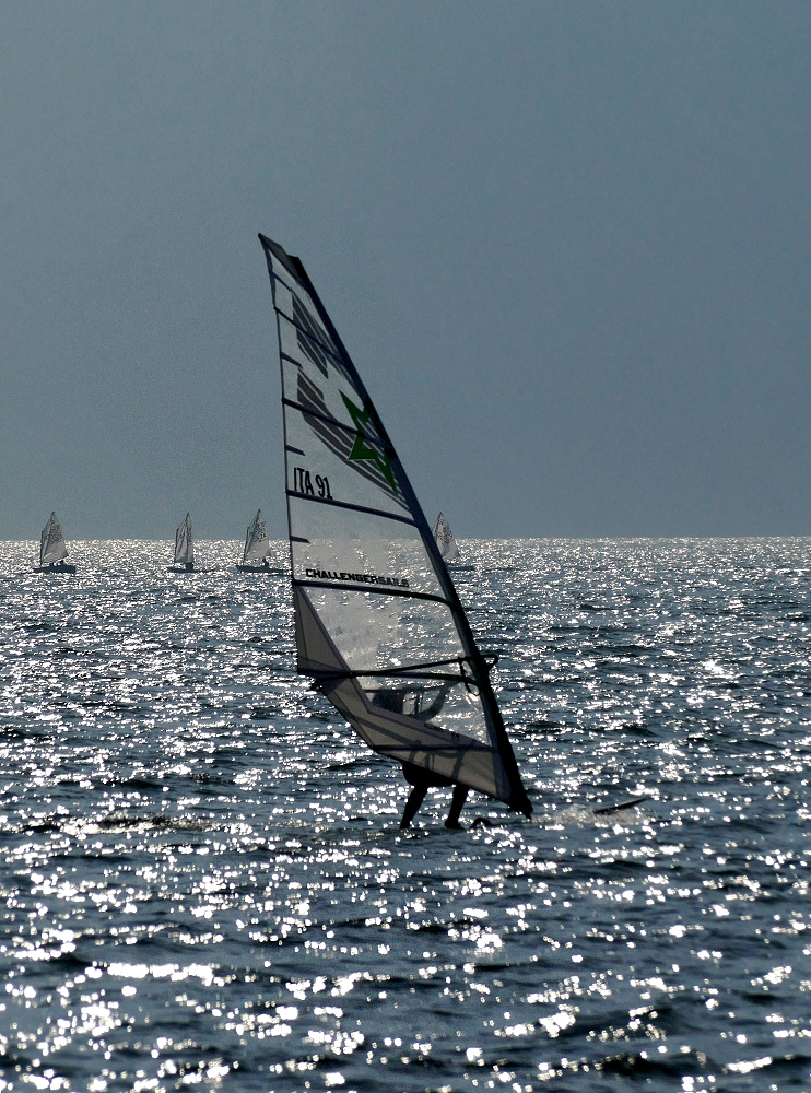 Surfer auf dem Gardasee