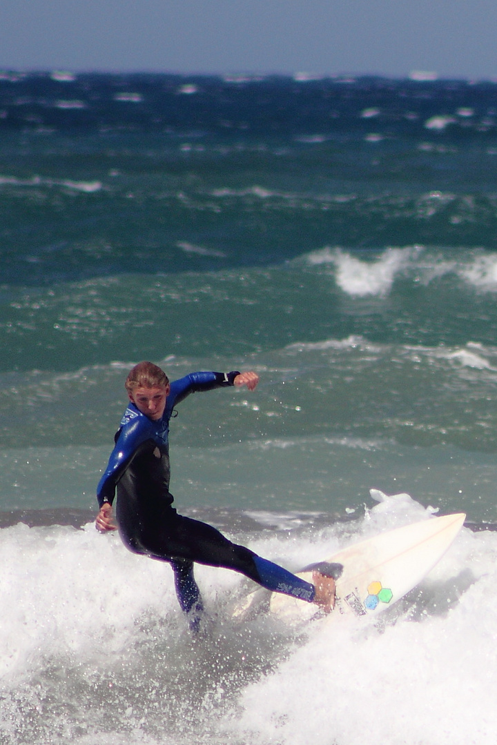 Surfer in Six Fours les Plages, Côte d'Azur