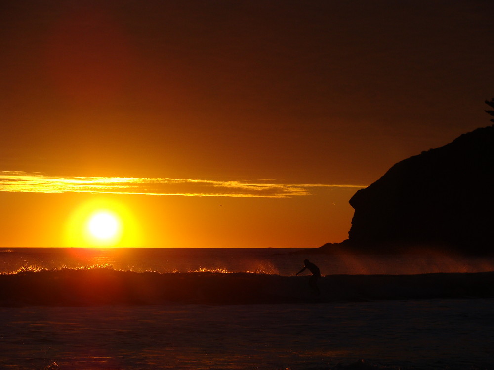 surfer in the sun