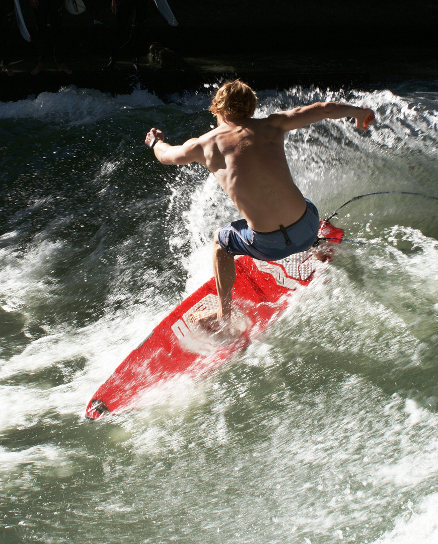 Surfer on Red