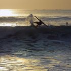 Surfer scene on the Dreamland beach at Uluwatu