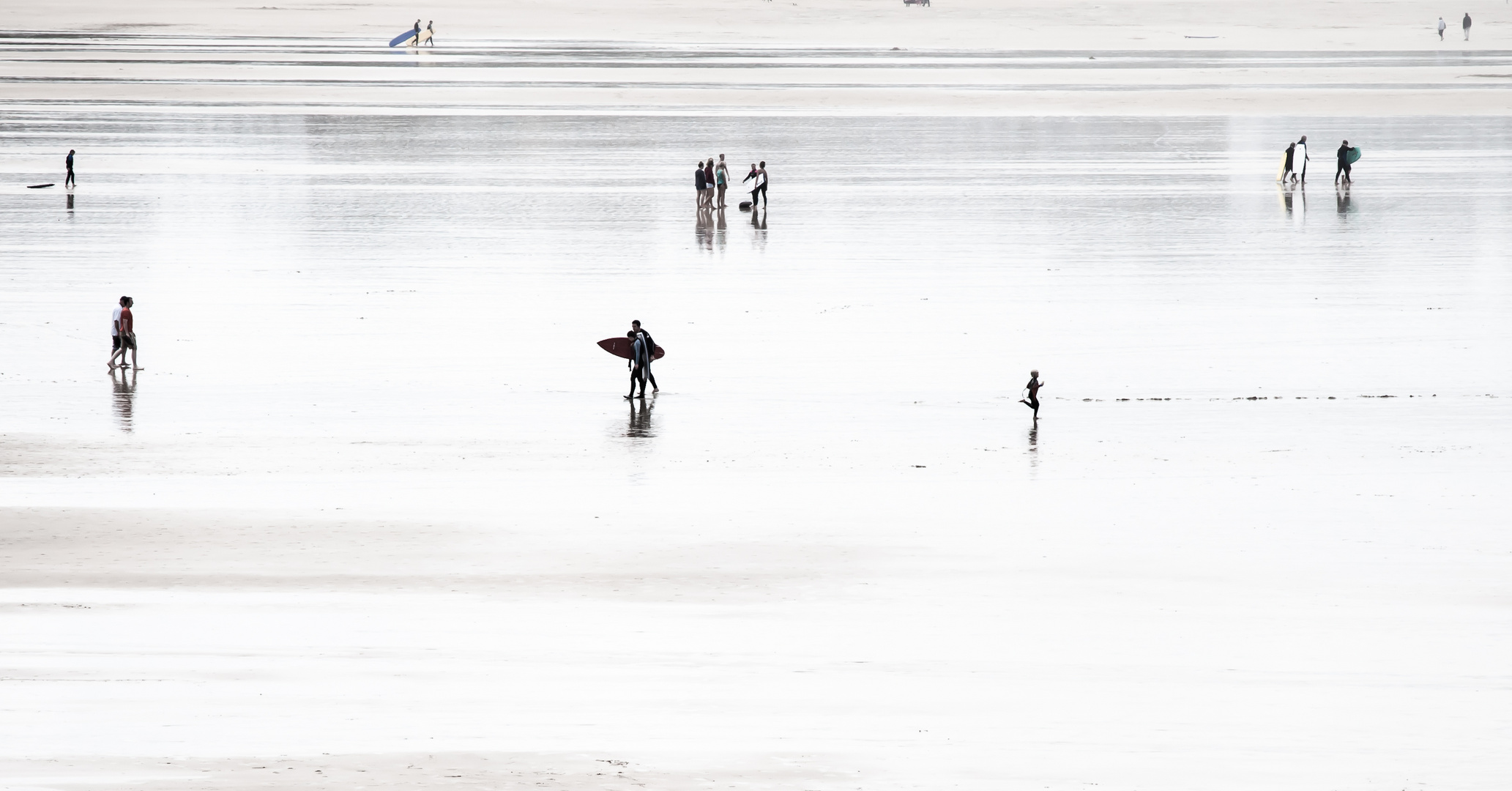 Surfers at Fistral Beach, UK - Part II