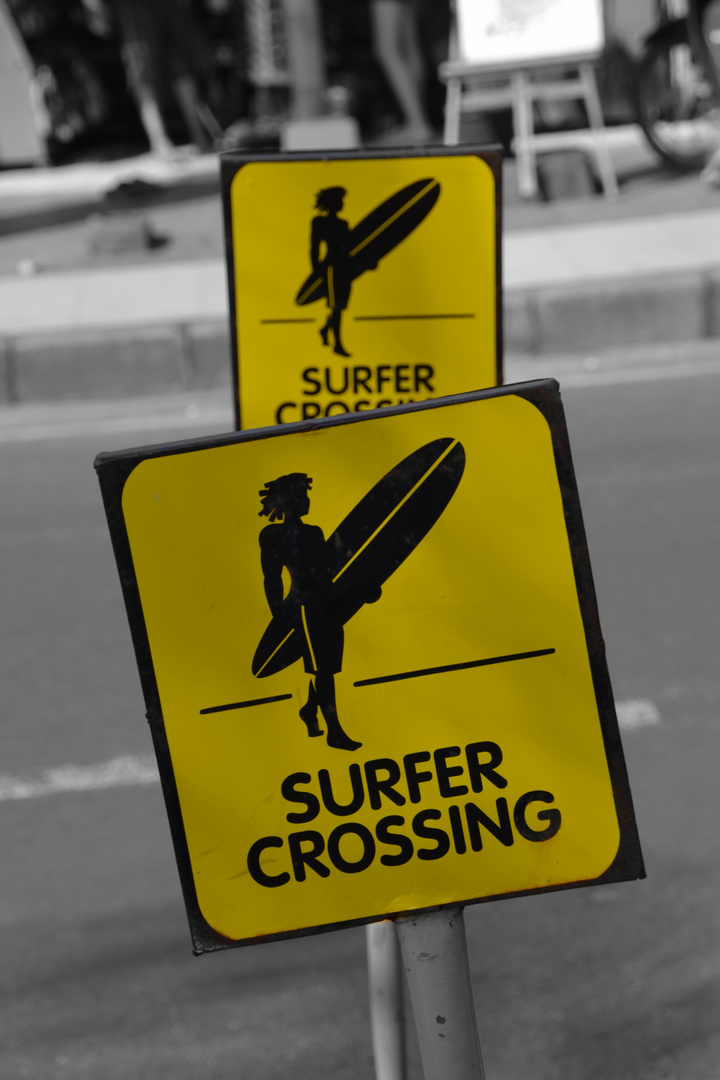 Surfers crossing!