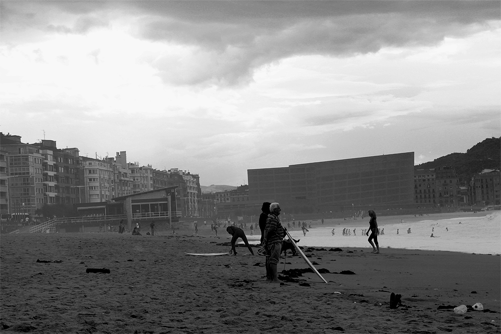 surfing in San Sebastian