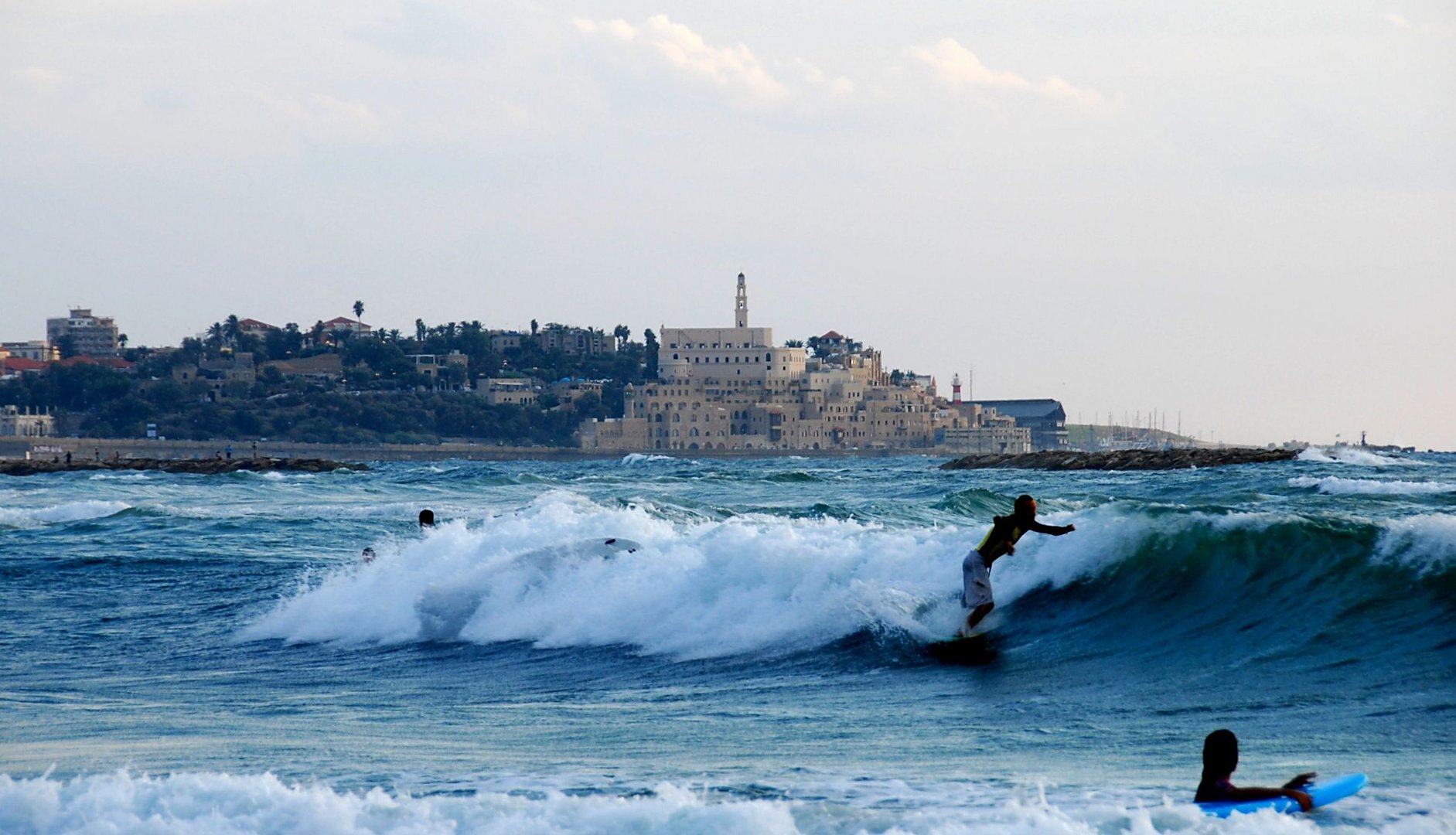 Surfing in Tel Aviv