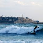 Surfing in Tel Aviv