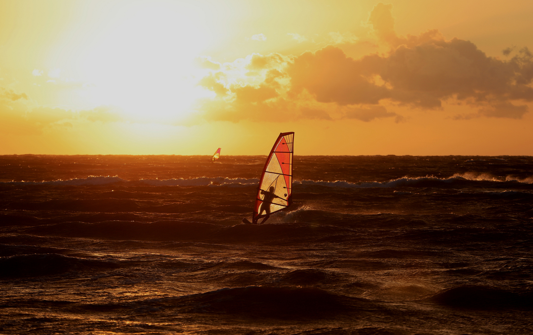 Surfing in the sun