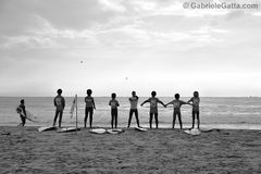 Surfing lesson.