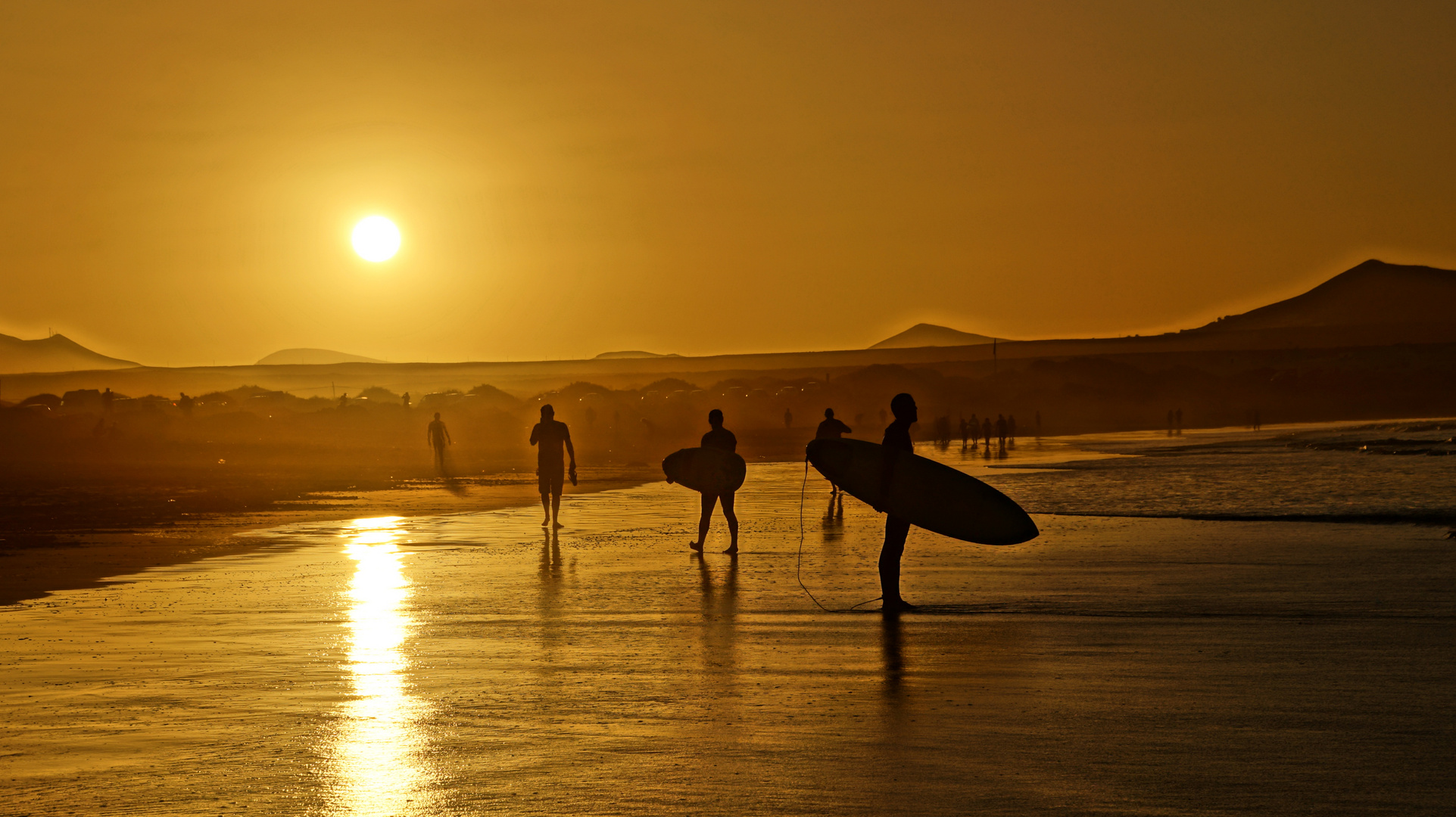 surfing on the golden Beach