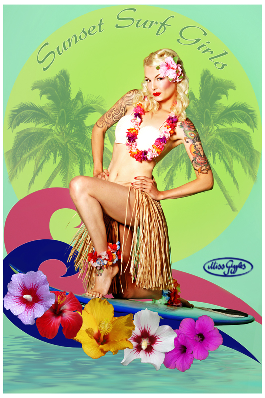 ...surfing pin up...