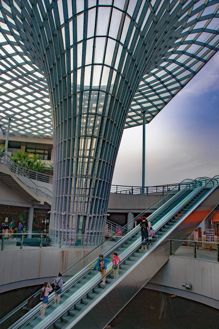 Surreal architecture in a shopping mall