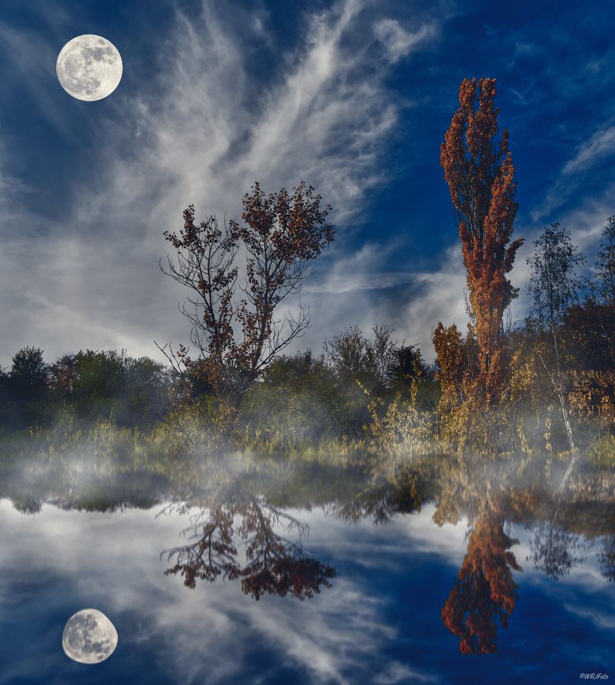 Surreal landscape in autumn