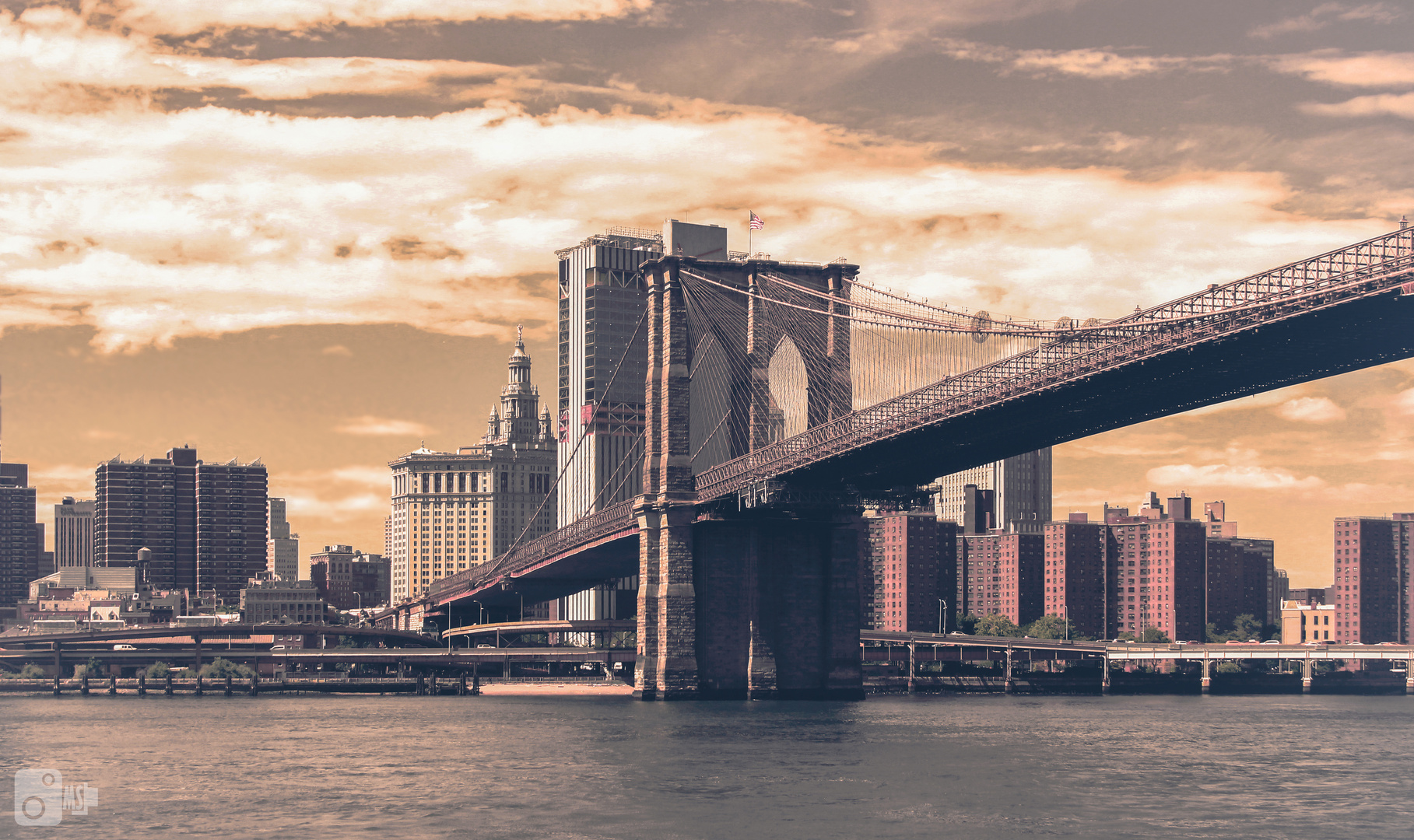 Surrealistic Brooklyn Bridge