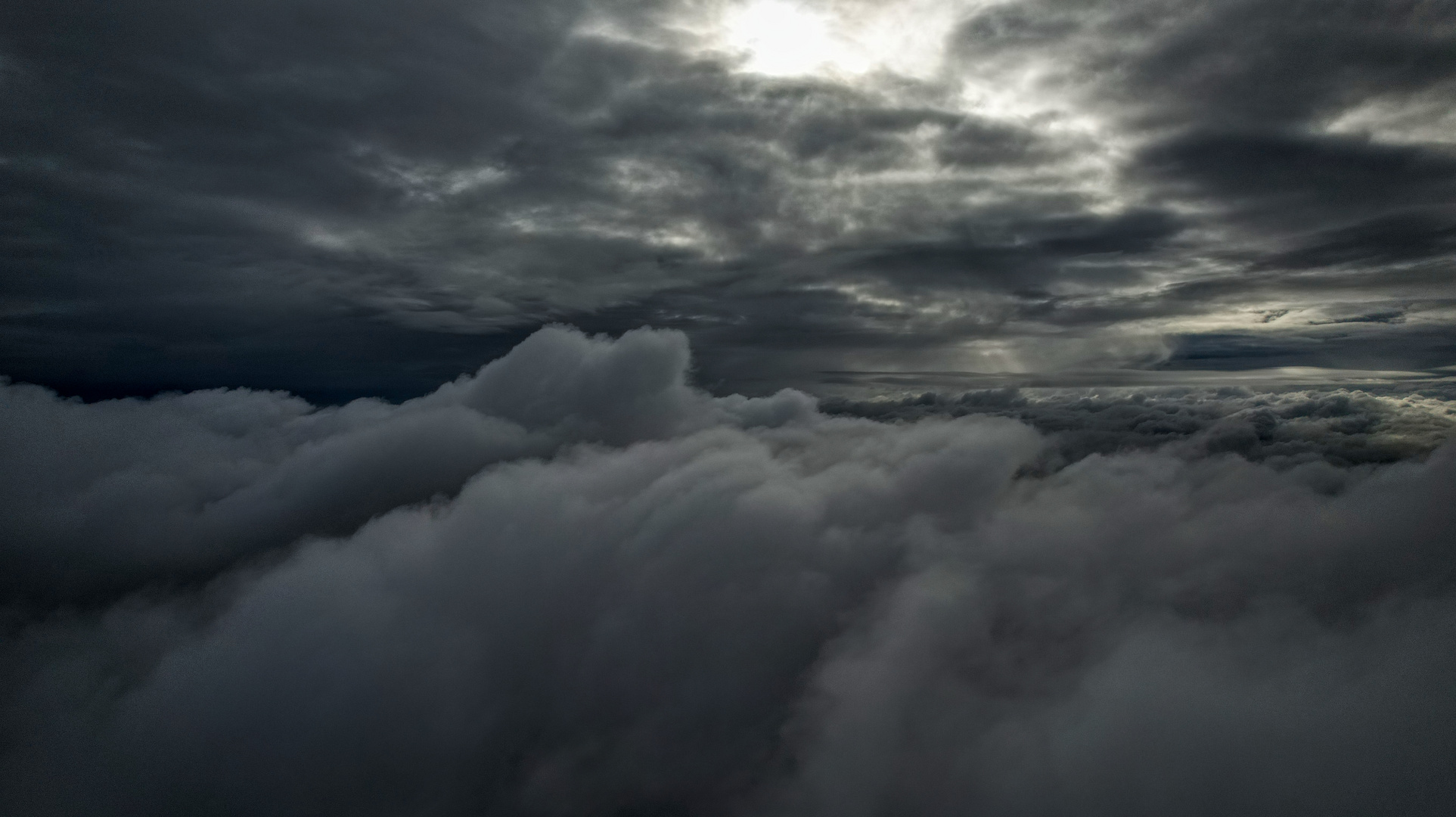 Surrounded by dark clouds