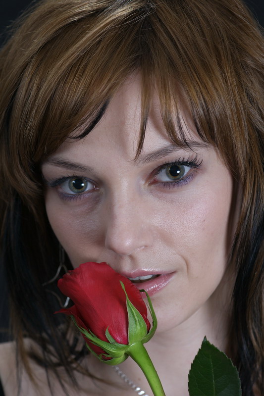 Susan with a rose