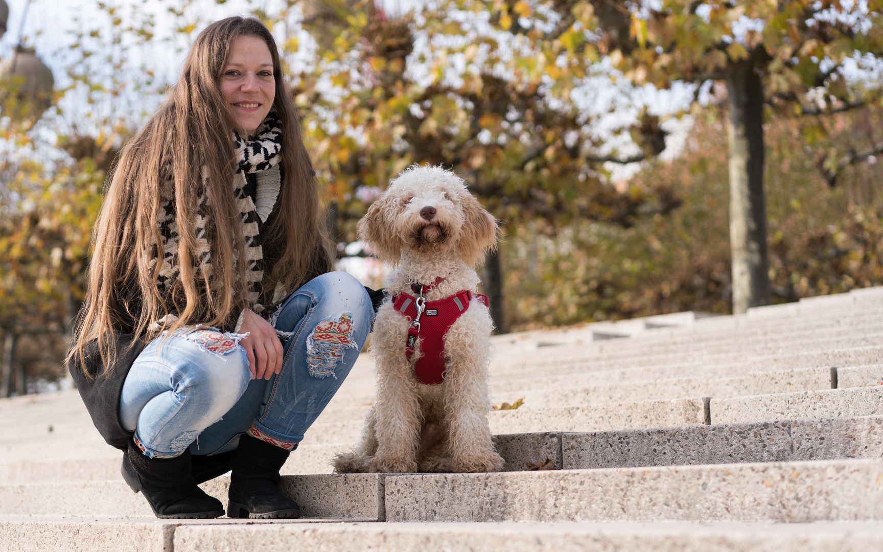 Susanne mit Hund