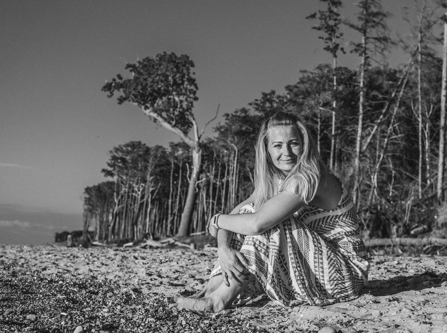 Susi at a lonely beach