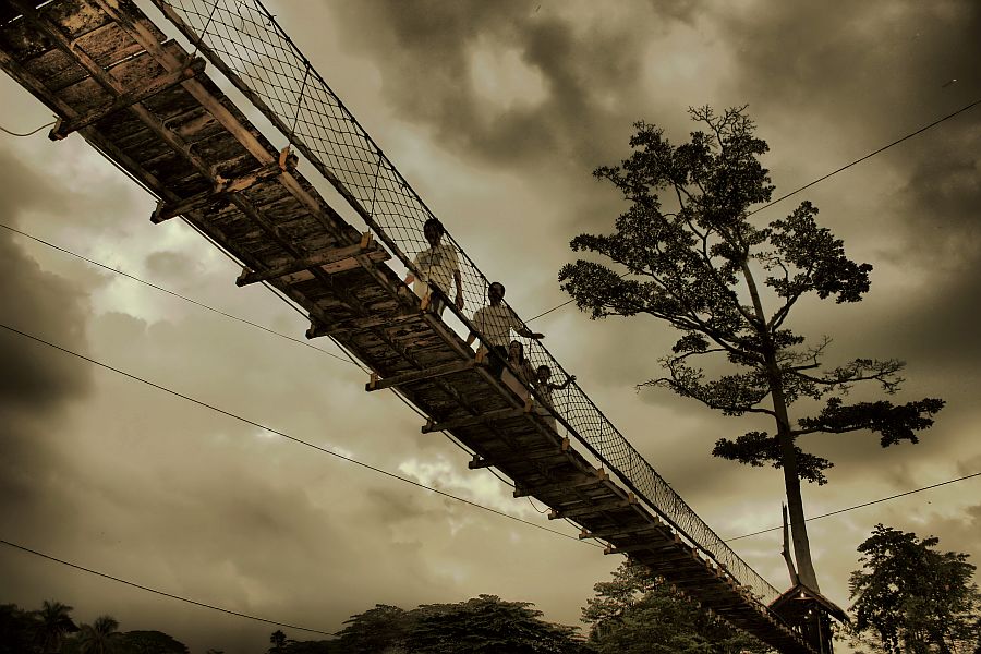 suspended bridge