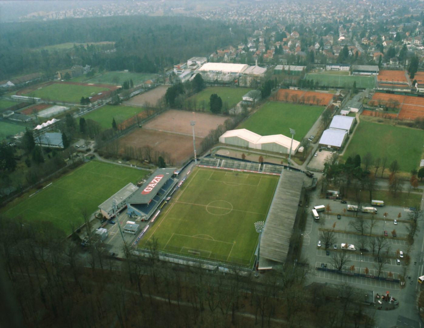 Suttgqarter Kickers Stadion von oben Fernsehturm