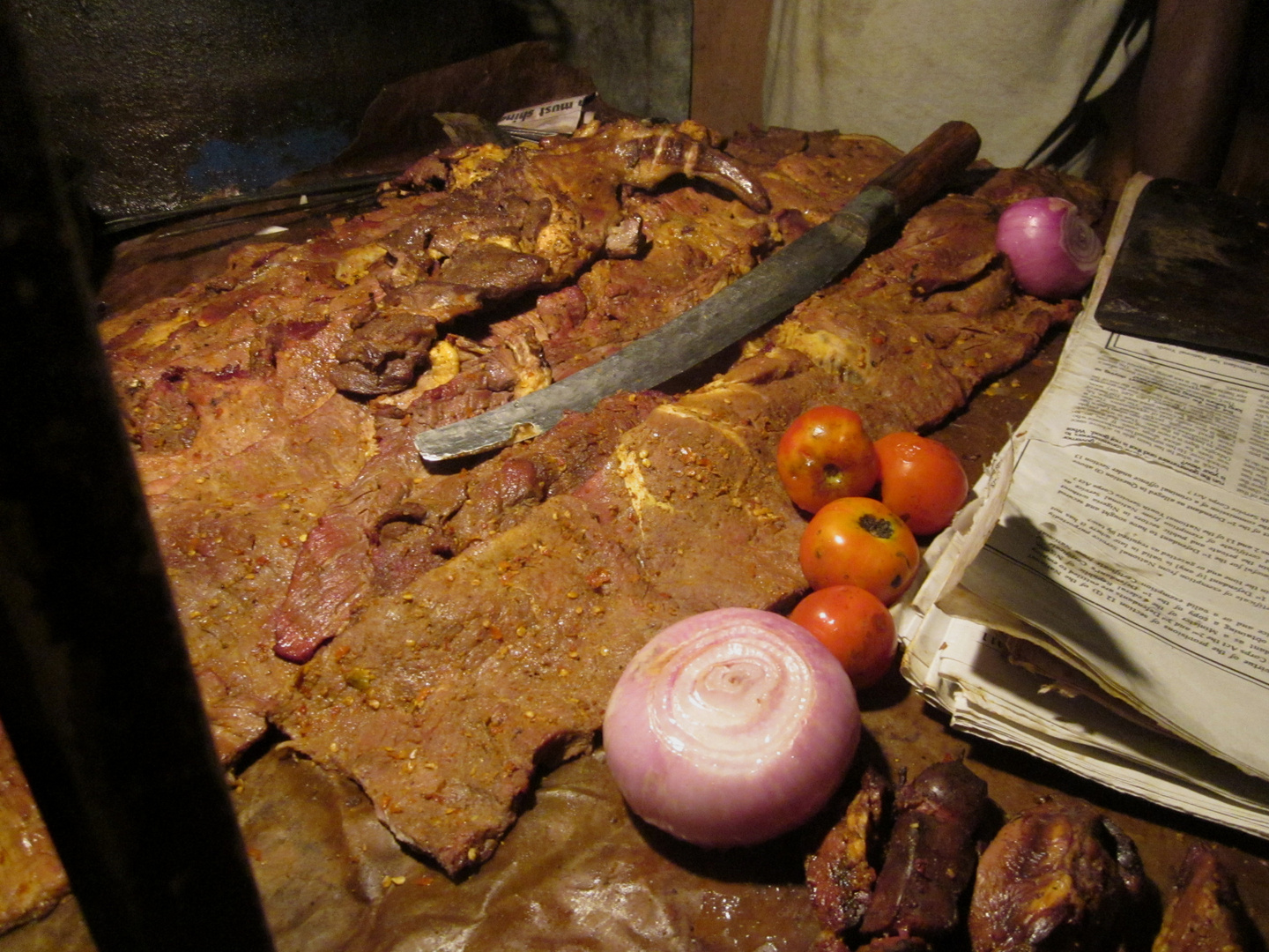 Suya, hot meat, Nigeria, Benin City, August 2011