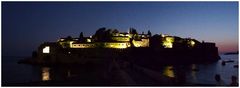 Sveti Stefan bei Nacht