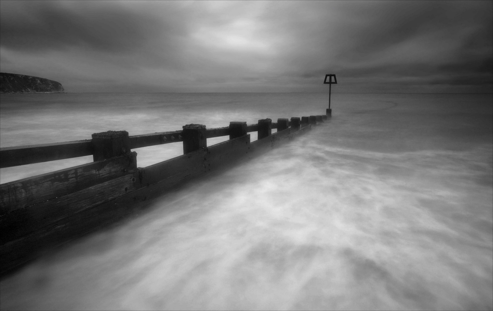 Swanage beach im Mai