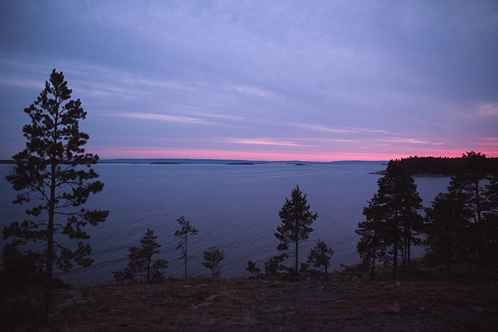 Sweden at night.