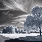 Sweden, Svenstorps slott - infrared panorama 180°