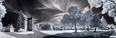 Sweden, Svenstorps slott - infrared panorama 180°