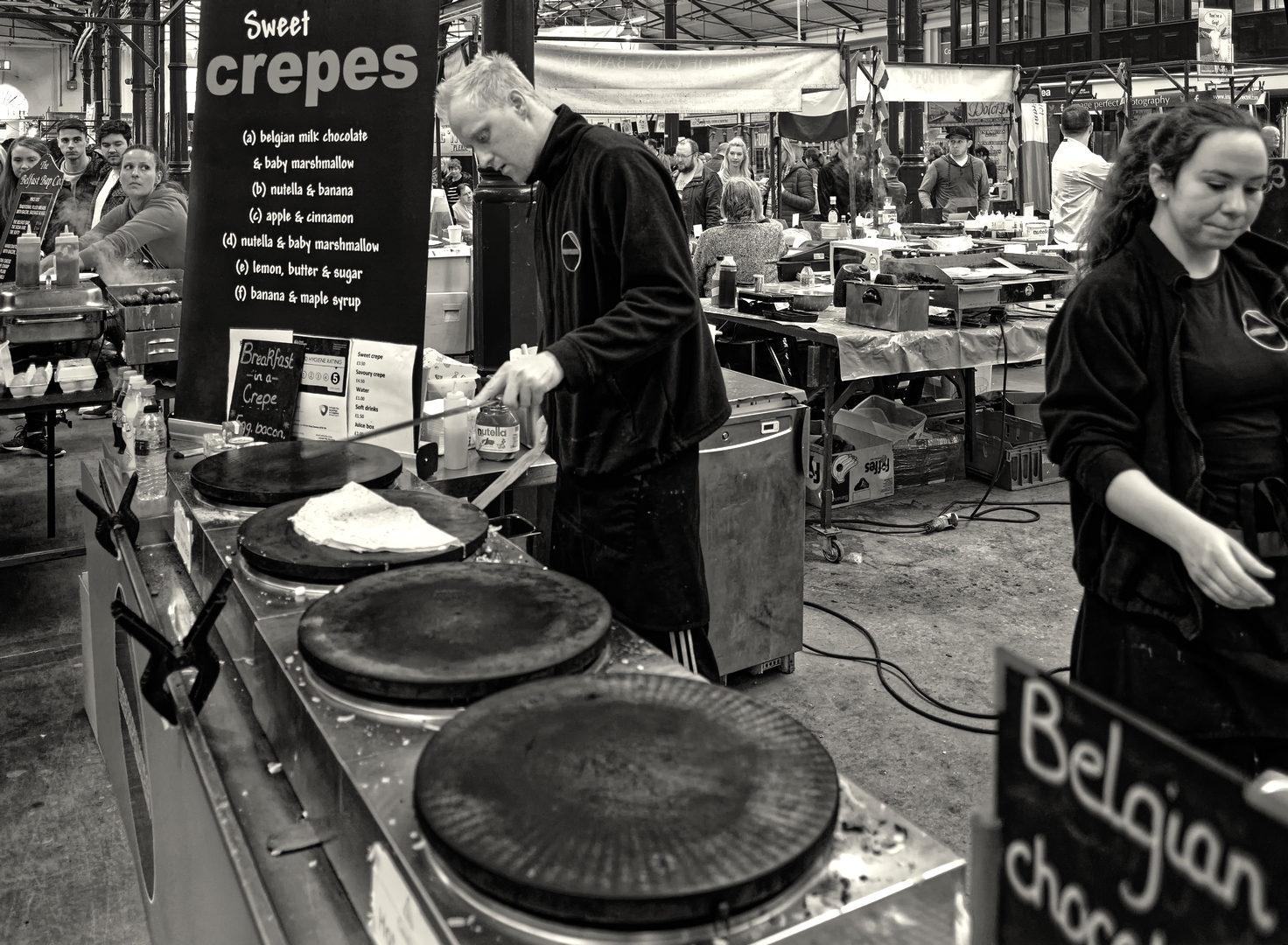 ... sweet crepes & Belgian choc ...