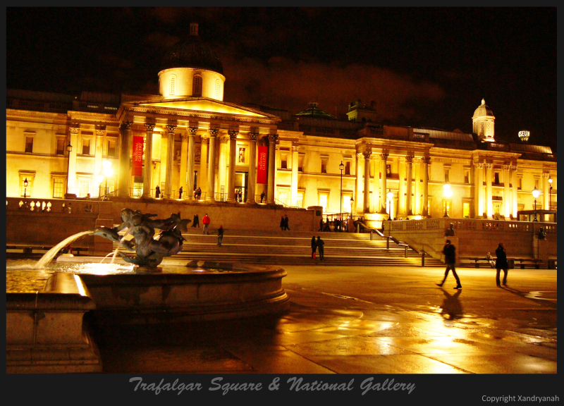 Sweet London...National Gallery und Trafalgar Square bei Nacht