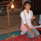 Sweet vendor girl at the night market in Luang Prabang