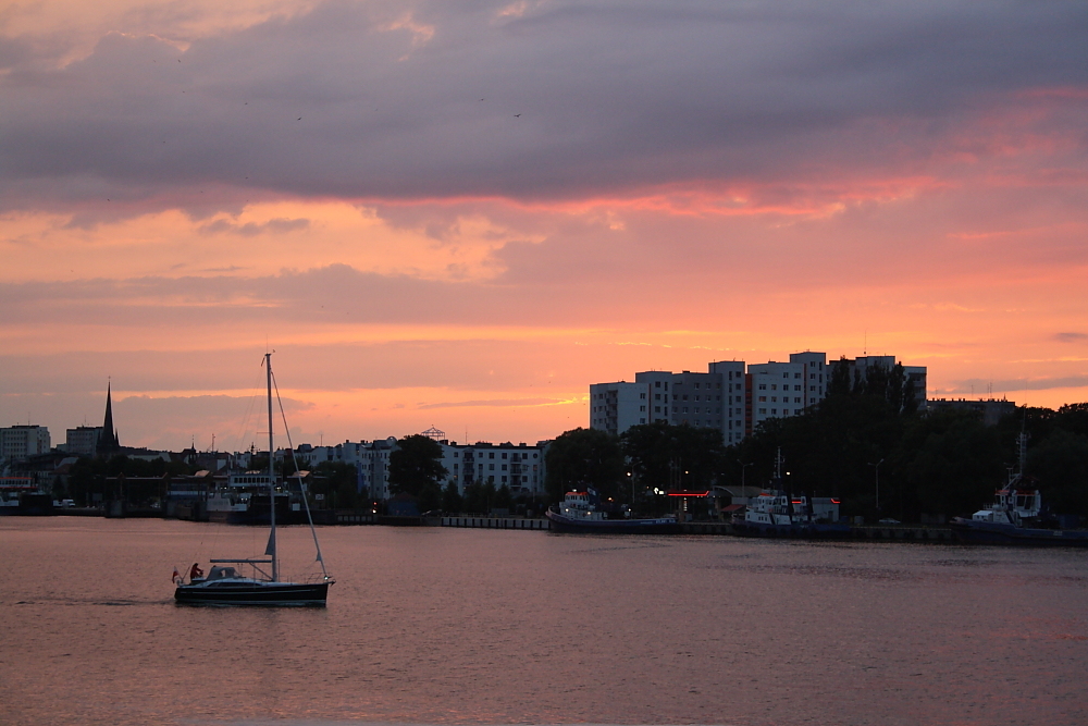 Swinemünde im Sonnenuntergang