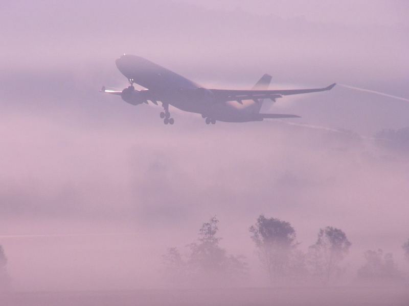 Swiss A 330, Nebelstart Zürich Kloten