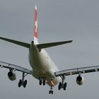 Swiss A340 im Landeanflug in Zürich