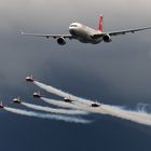 Swiss Airbus A330-300 meets Patrouille Suisse