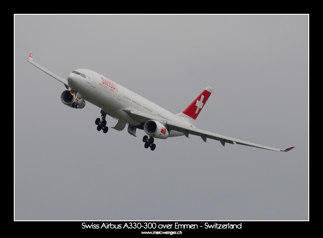 Swiss Airbus A330-300 over Emmen - Switzerland