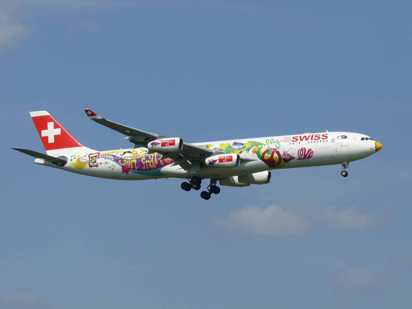 Swiss Airbus A340 HB-JMJ San Francisco