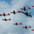 Swiss Airforce PC7 Team + F/A18