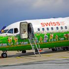 Swiss BAe 146-RJ100 (HB-IYS) "Shopping paradise Zürich airport"