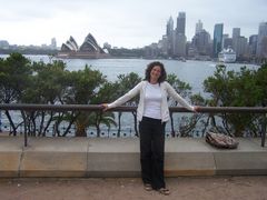 Sydney, Blick auf die Innenstadt vom Nordufer der Harbour Bridge