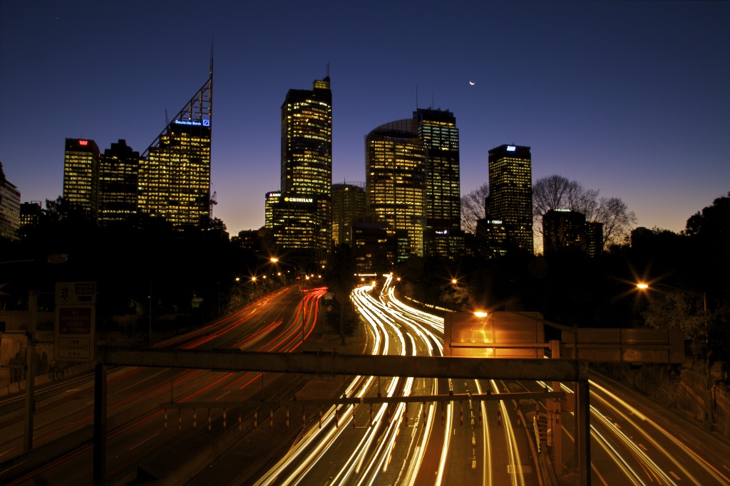 Sydney City - Lichter bei Nacht