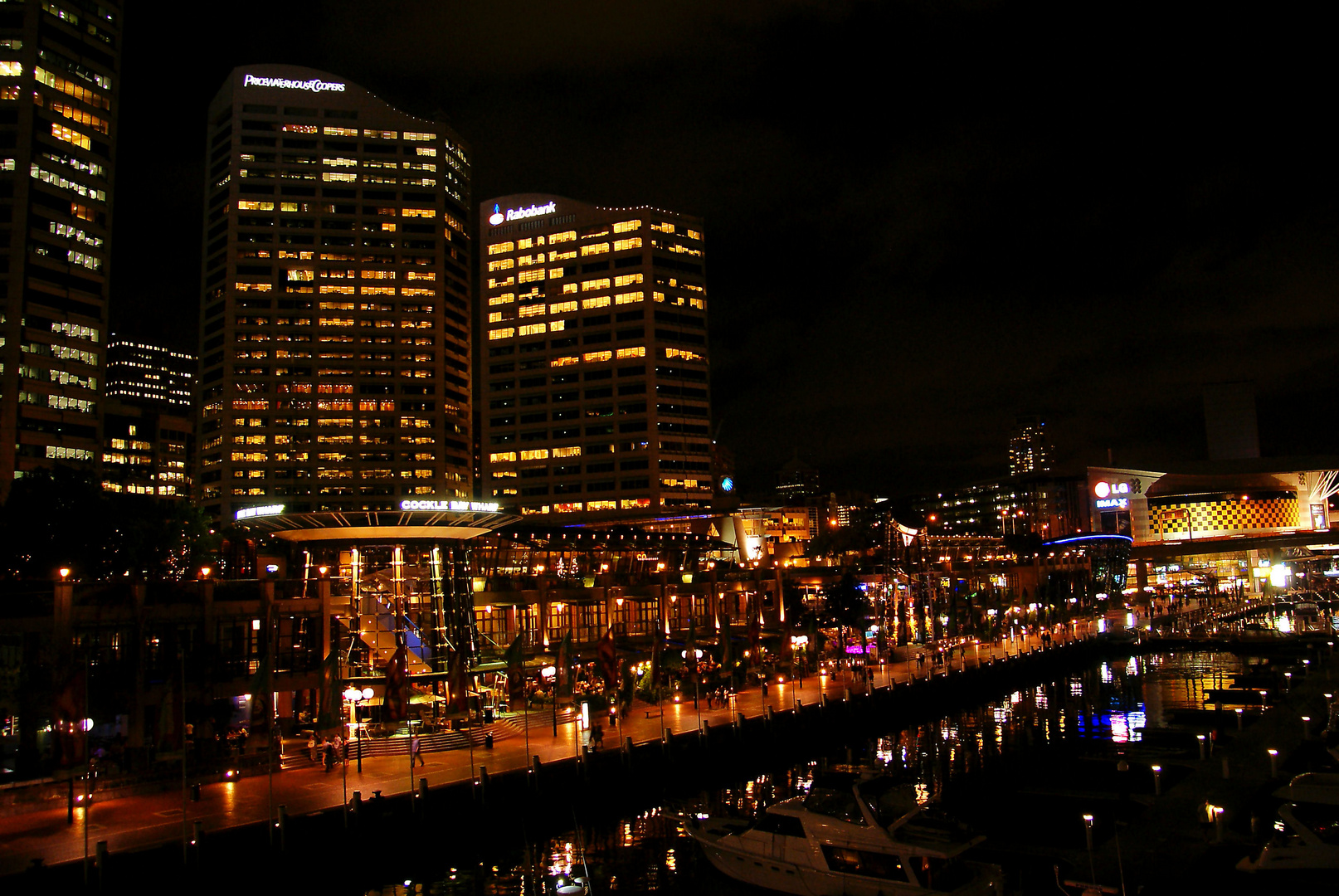 Sydney Darling Harbour bei Nacht