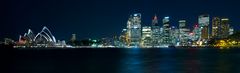 Sydney Hafen und Oper bei Nacht