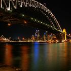 Sydney Harbour Bridge and Opera House at night