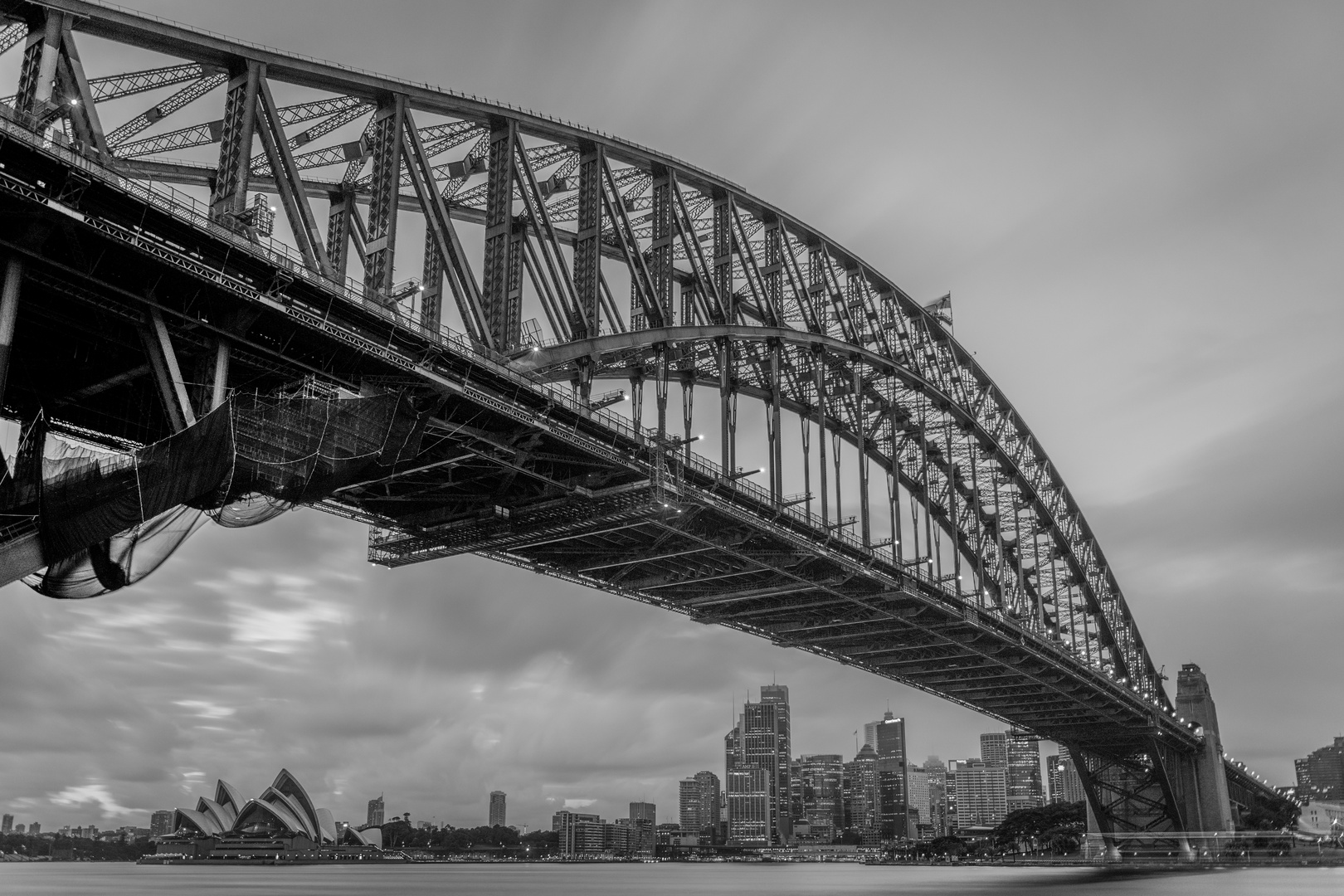 Sydney Harbour Bridge Black and White