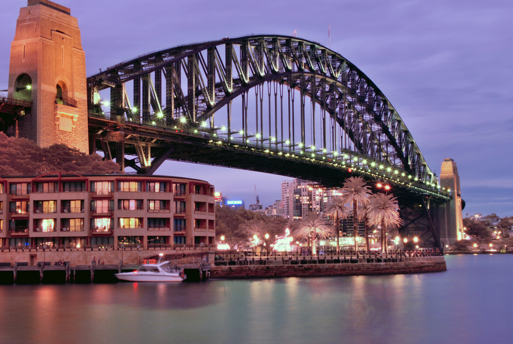 Sydney Harbour bridge IR-UV night shot